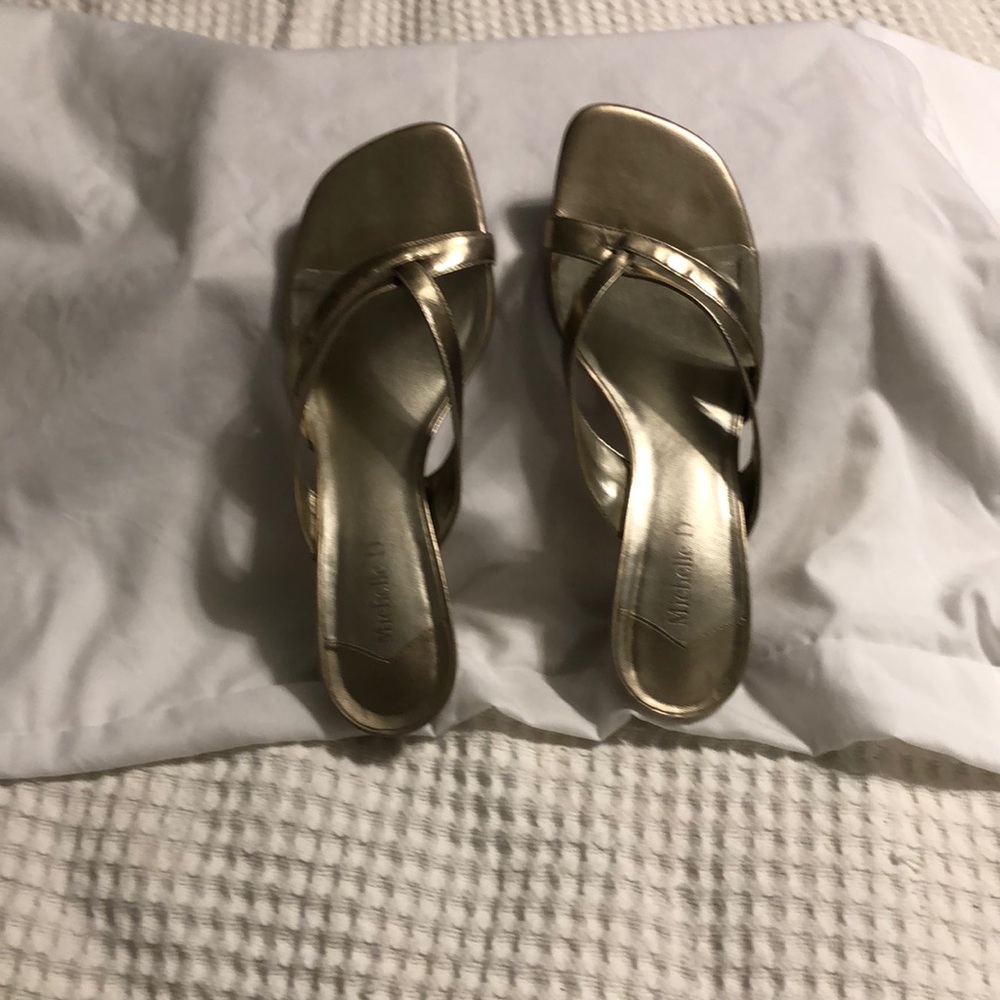 Gold Slide Sandals